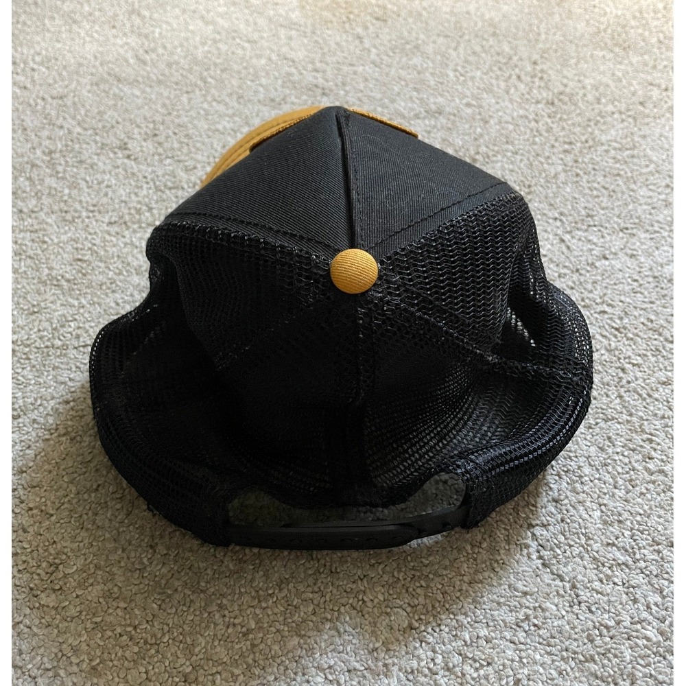 Goorin Bros Funky Monkey Trucker Hat Black Yellow Mesh Snapback Cap Patch - Picture 3 of 4